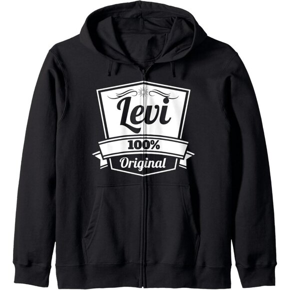 Levi Gift / Levi Personalized Name Birthday Zip Hoodie
